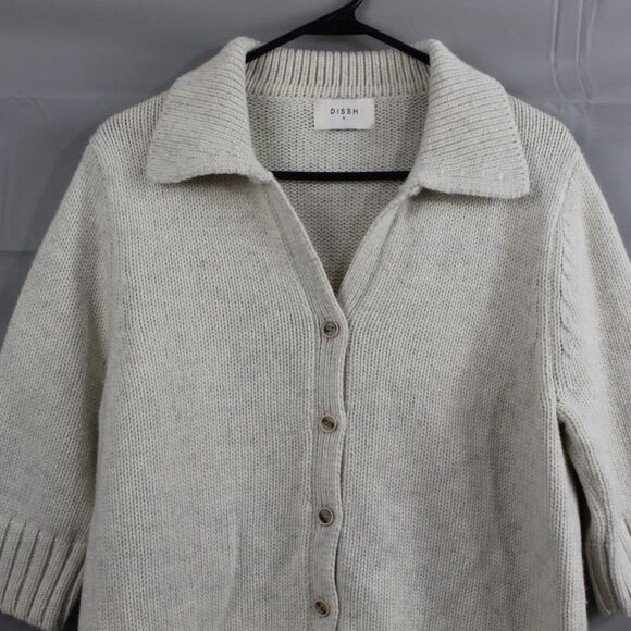 DISSH Cream V-Neck Sweater - Picture 5 of 13